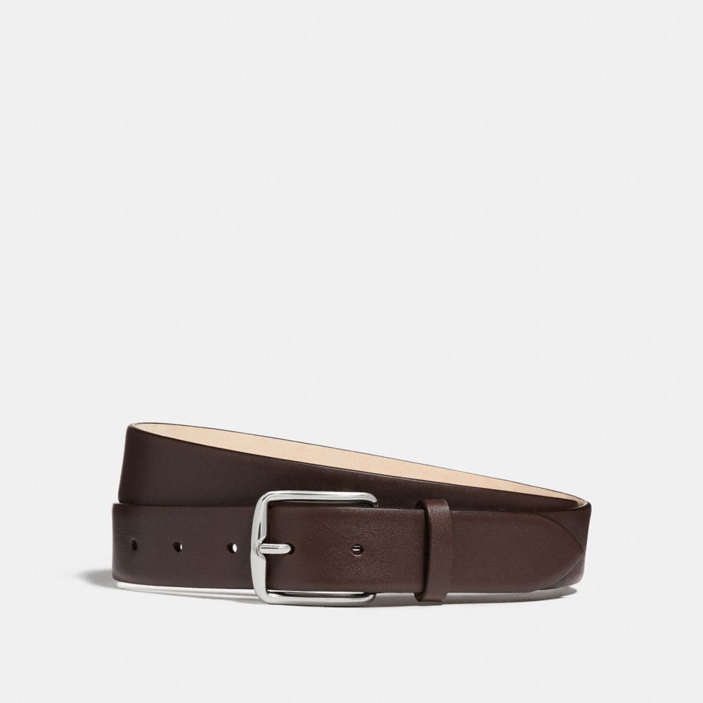 COACH 25428 Harness Buckle Dress Belt, 32 Mm MAHOGANY BROWN