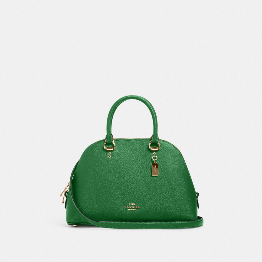 COACH 2553 Katy Satchel GOLD/KELLY GREEN