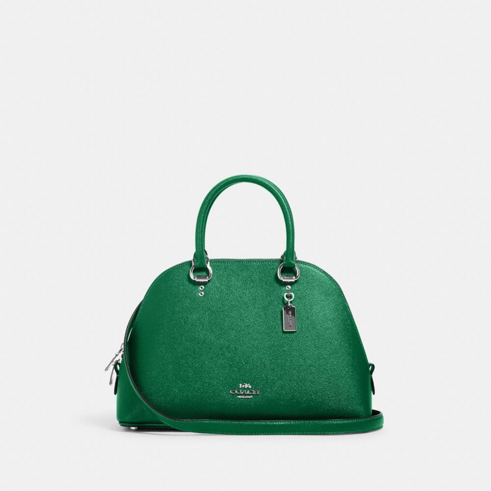 COACH 2553 Katy Satchel SILVER/GREEN