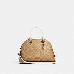 COACH 2558 - KATY SATCHEL IN SIGNATURE CANVAS IM/LIGHT KHAKI CHALK