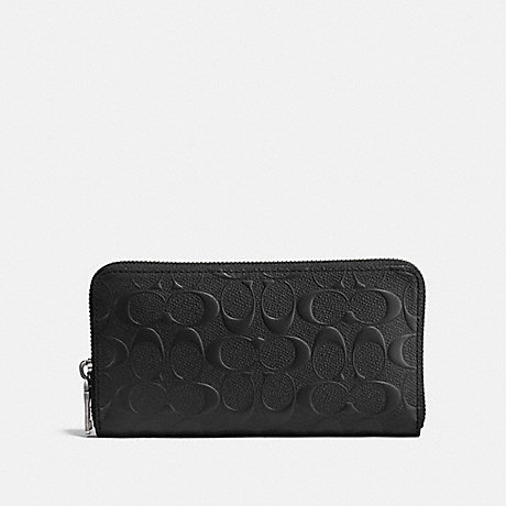 COACH 25608 ACCORDION WALLET IN SIGNATURE LEATHER BLACK