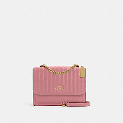 Klare Crossbody With Linear Quilting - GOLD/TRUE PINK - COACH 2561