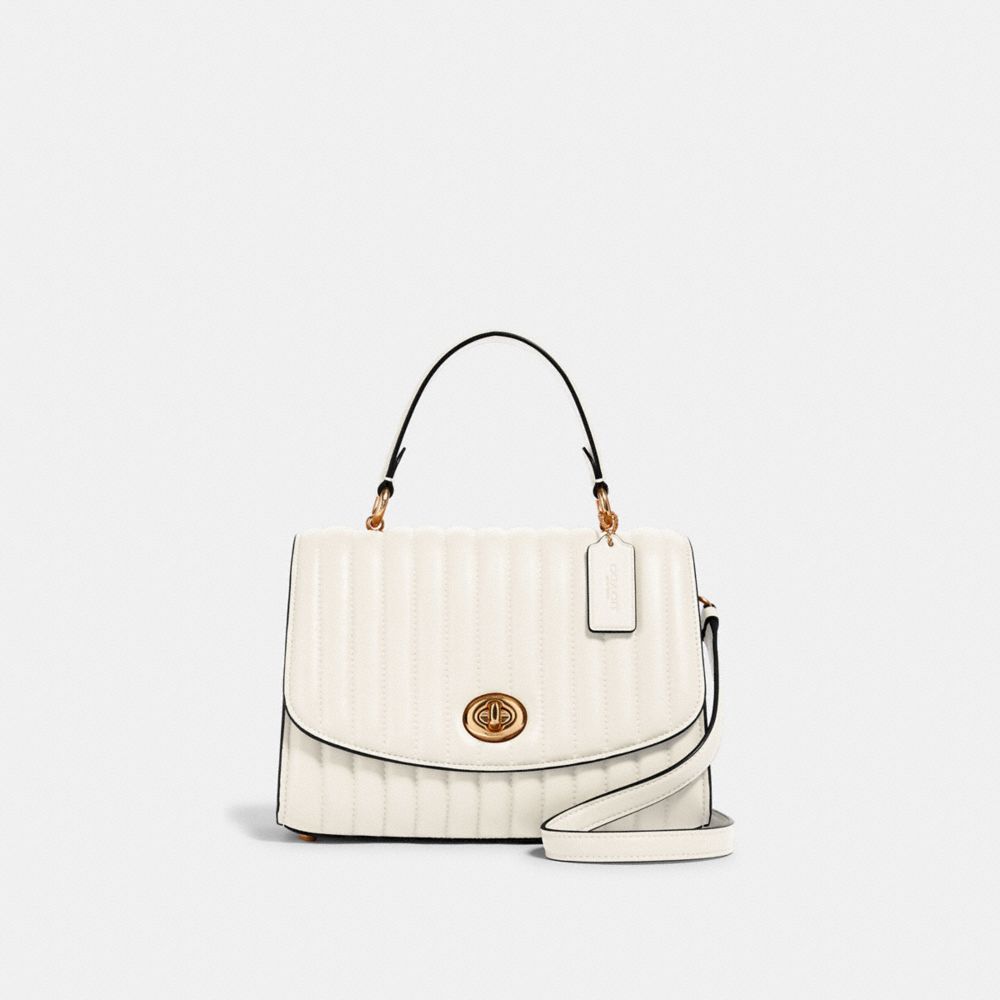 COACH 2562 TILLY TOP HANDLE WITH LINEAR QUILTING IM/CHALK