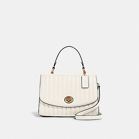 COACH 2562 TILLY TOP HANDLE WITH LINEAR QUILTING IM/CHALK