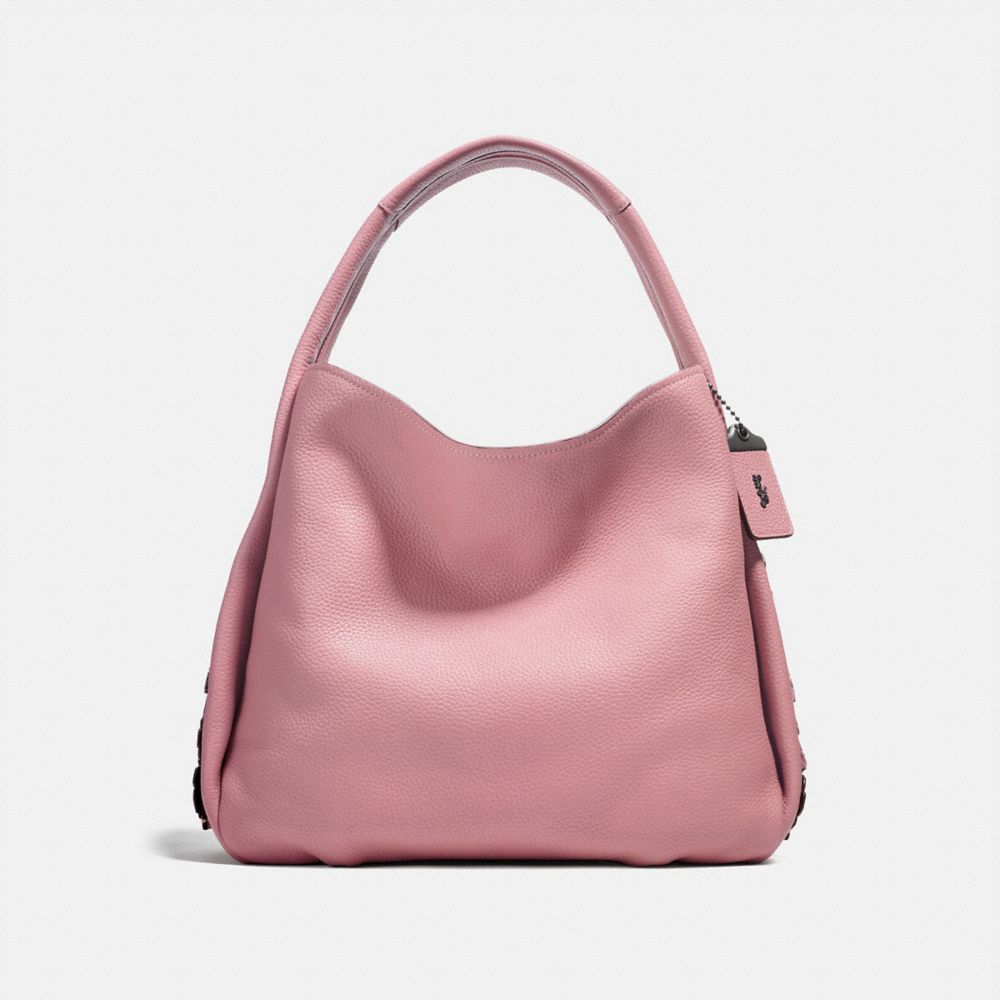 BANDIT HOBO 39 WITH TEA ROSE - DUSTY ROSE/BLACK COPPER - COACH 25657