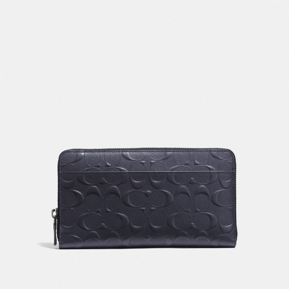 COACH 25683 Document Wallet In Signature Leather MIDNIGHT