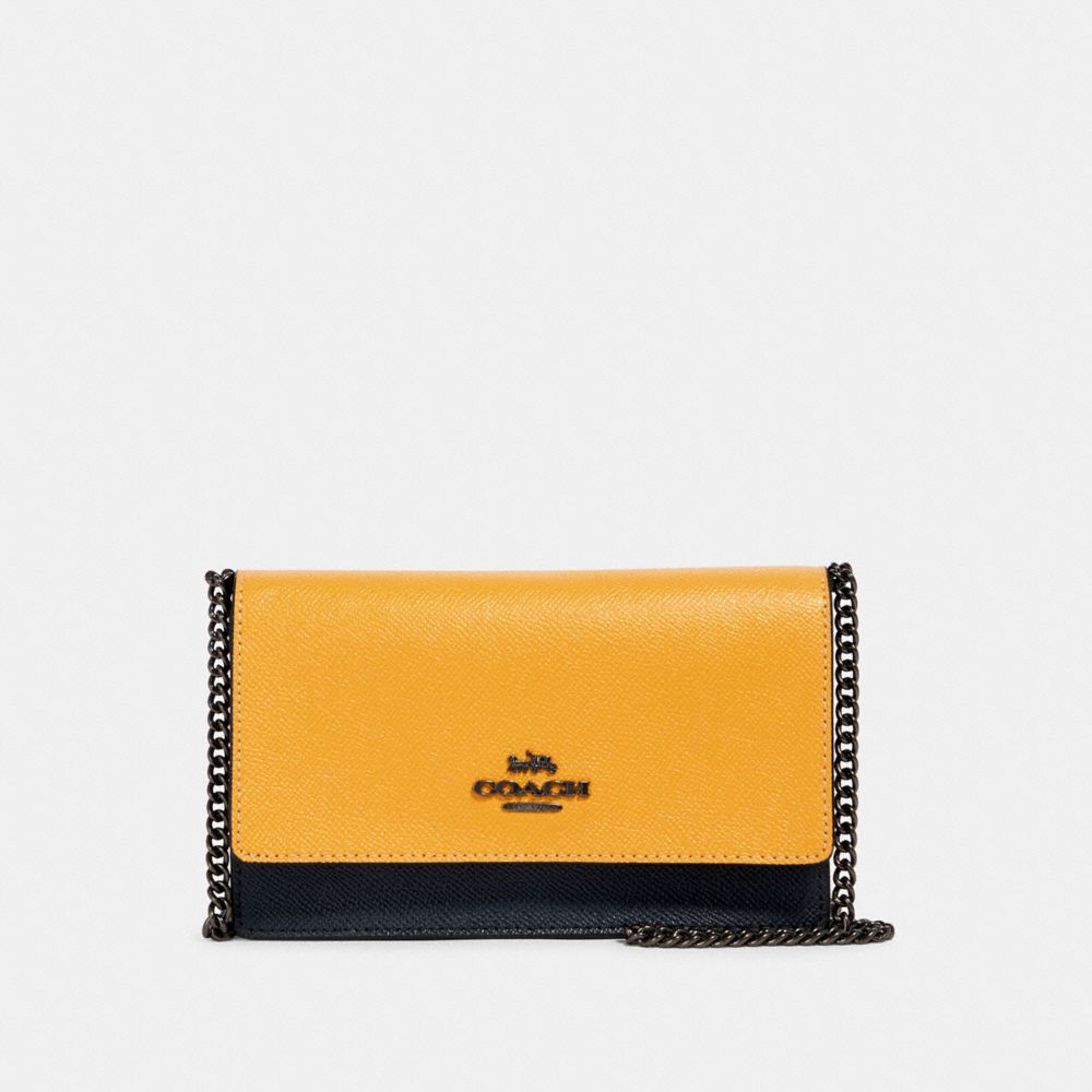 COACH 2611 FLAP BELT BAG IN COLORBLOCK QB/MIDNIGHT/-HONEY-MULTI