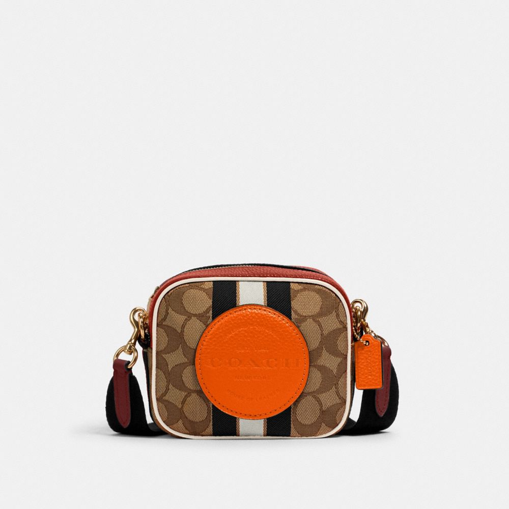 COACH 2635 - MINI DEMPSEY CAMERA BAG IN SIGNATURE JACQUARD WITH STRIPE AND COACH PATCH IM/KHAKI SUNBEAM MULTI