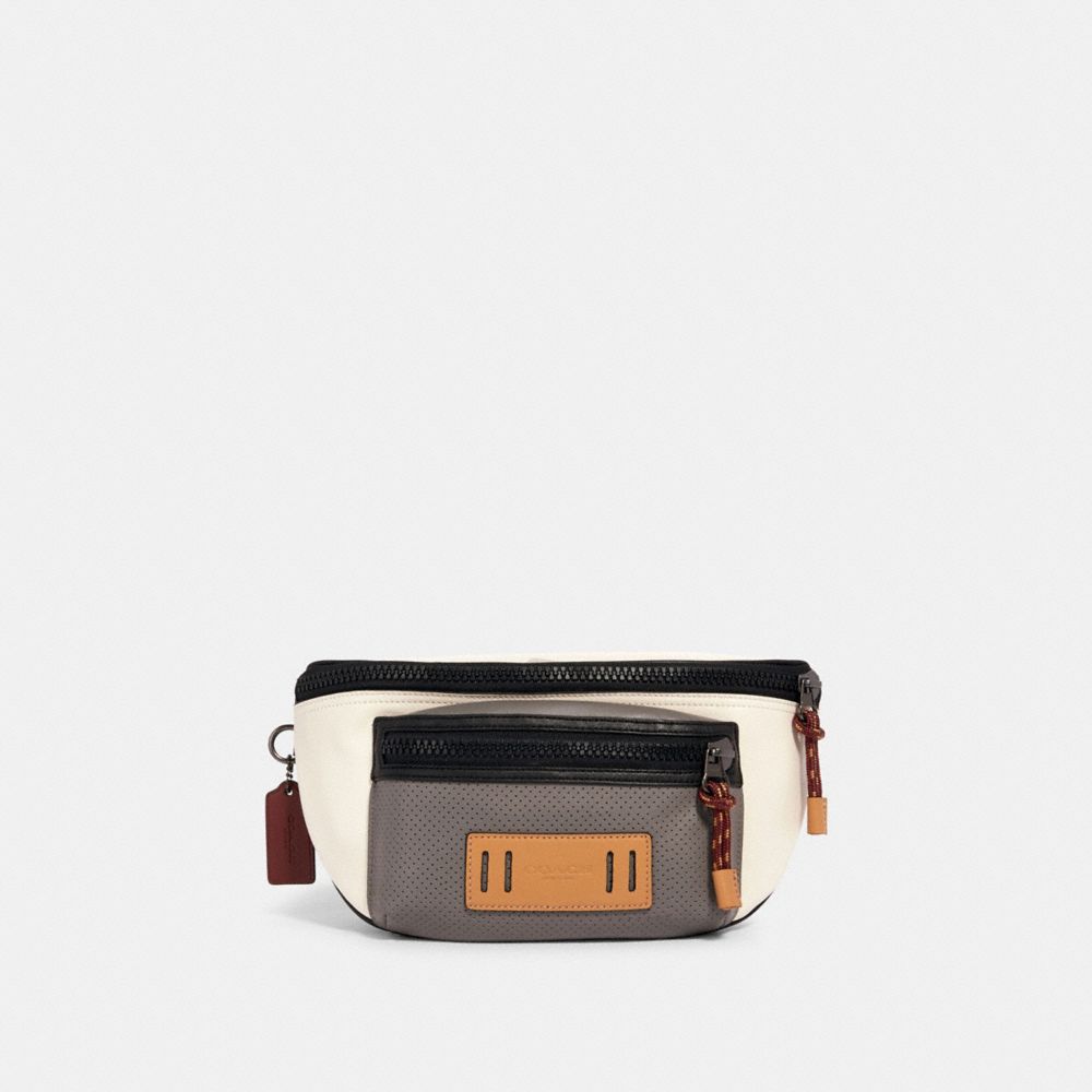 TERRAIN BELT BAG IN COLORBLOCK - QB/CHALK/HEATHER GREY/BURGUNDY - COACH 2663