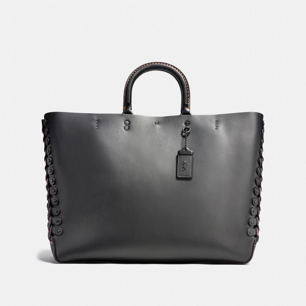 COACH 26887 Rogue Tote With Colorblock Coach Link Detail BP/GRAPHITE