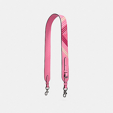 COACH 26968 NOVELTY STRAP WITH COLORBLOCK QUILTING BRIGHT-PINK/DARK-GUNMETAL