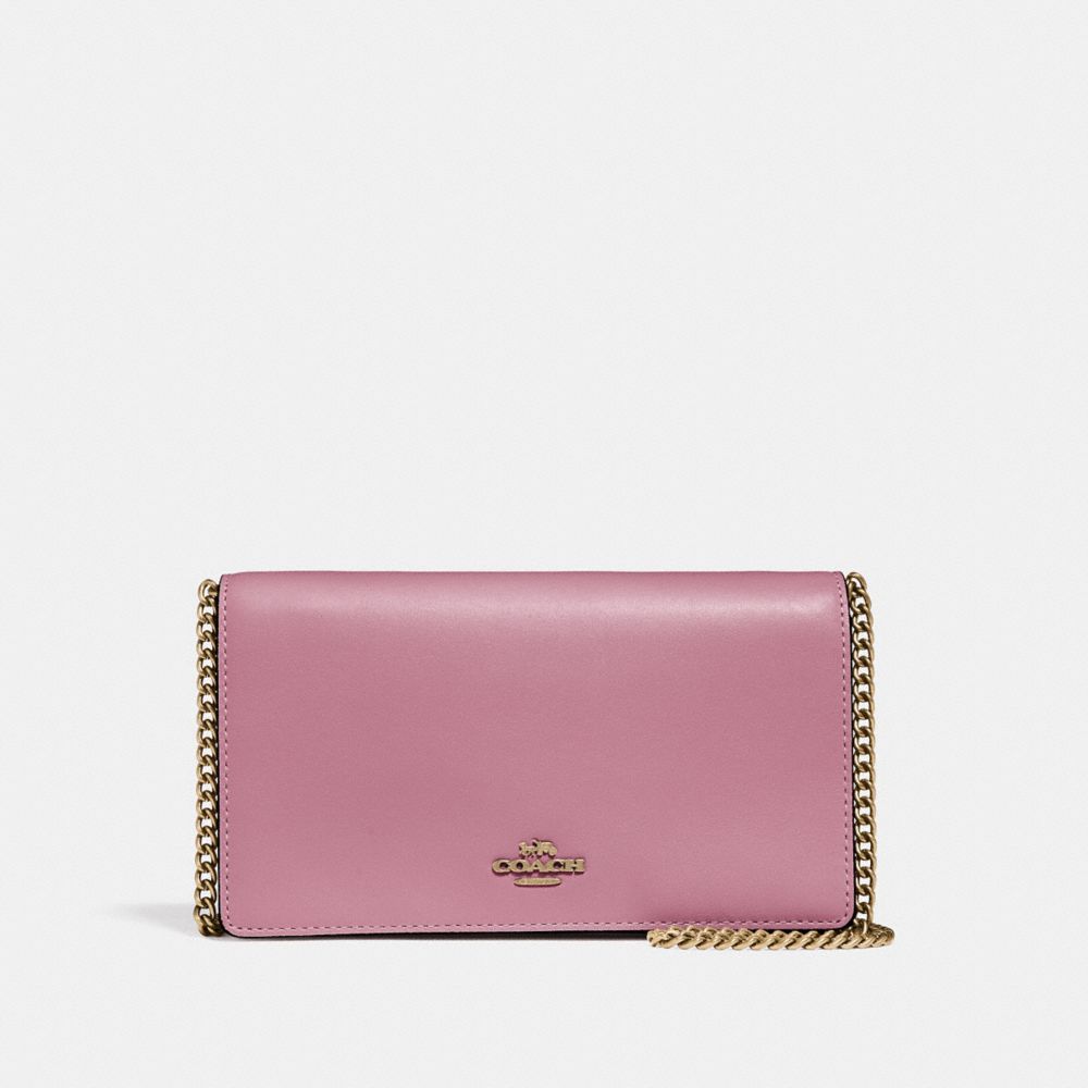 COACH 27247 - CALLIE FOLDOVER CHAIN CLUTCH ROSE/BRASS