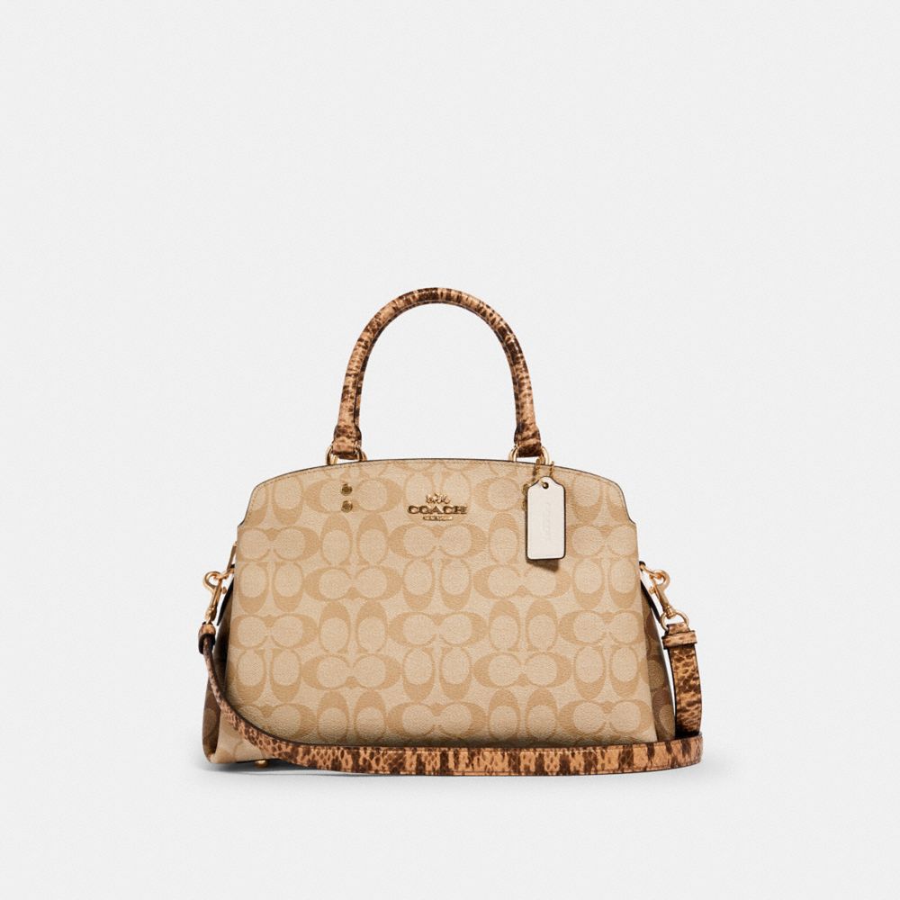 COACH 2724 - LILLIE CARRYALL IN SIGNATURE CANVAS IM/KHAKI/ LIGHT KHAKI/ CHALK