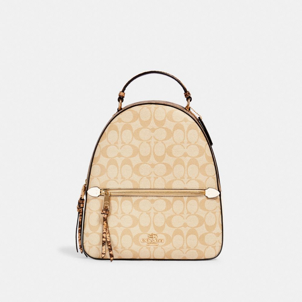 JORDYN BACKPACK IN SIGNATURE CANVAS - 2725 - IM/KHAKI/ LIGHT KHAKI/ CHALK