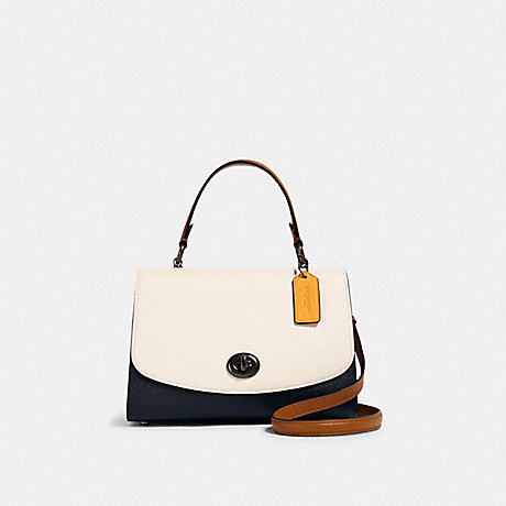 COACH TILLY TOP HANDLE IN COLORBLOCK - QB/CHALK MULTI - 2728