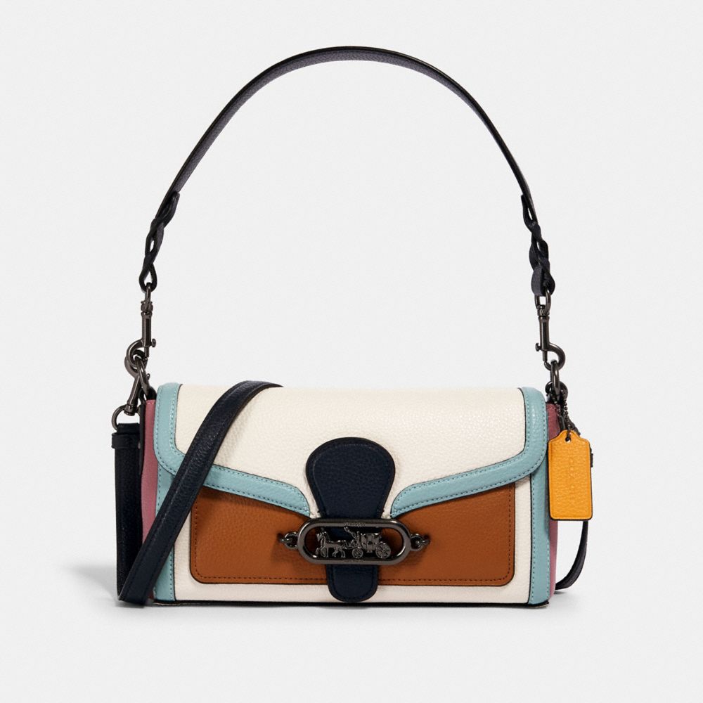 JADE SHOULDER BAG IN COLORBLOCK - QB/CHALK MULTI - COACH 2730