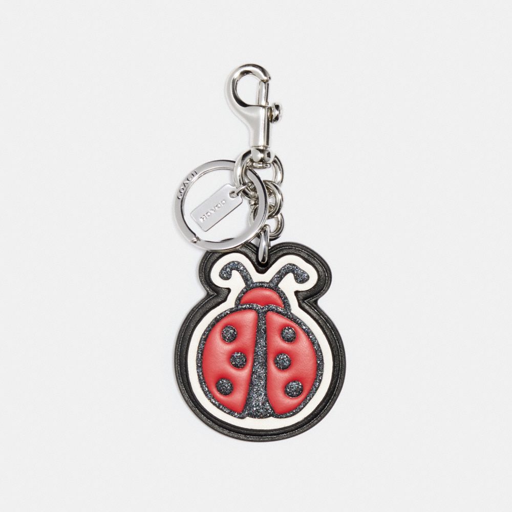 FLAT LADYBUG BAG CHARM - 2744 - SV/CHALK