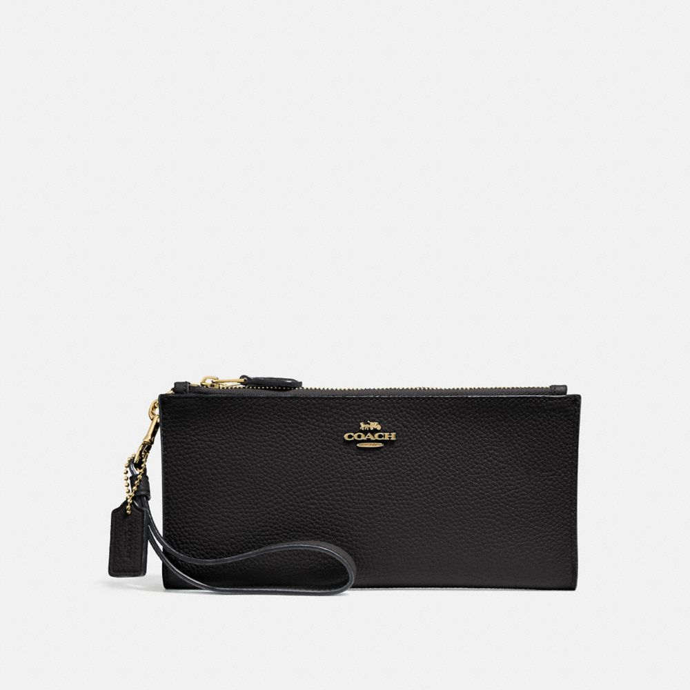 DOUBLE ZIP WALLET - LI/BLACK - COACH 27495