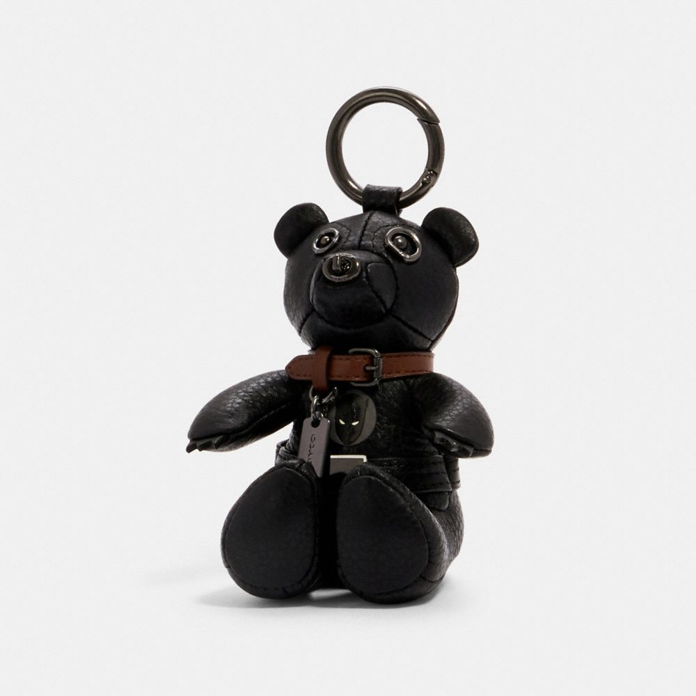 COACH â”‚ MARVEL BLACK PANTHER COLLECTIBLE BEAR BAG CHARM - QB/BLACK - COACH 2750