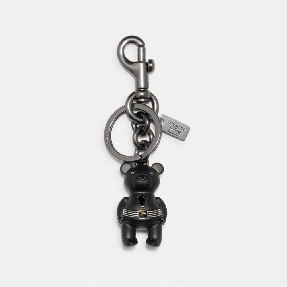 COACH â”‚ MARVEL BLACK PANTHER BEAR BAG CHARM - 2753 - QB/BLACK