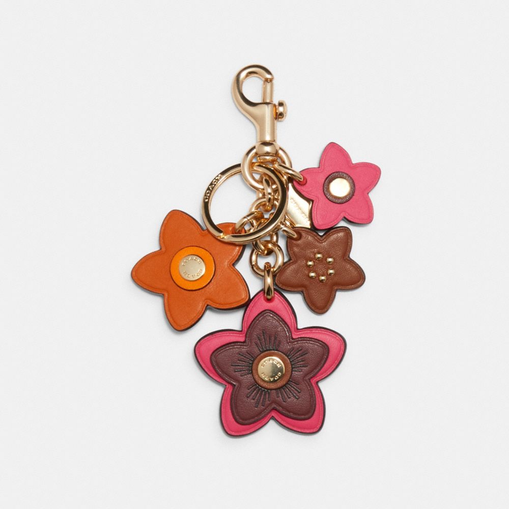 COACH 2803 - WILDFLOWER MIX BAG CHARM IM/ELECTRIC PINK