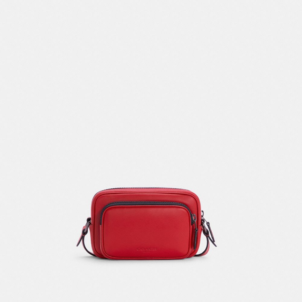 COACH 2810 - MINI EDGE DOUBLE POUCH CROSSBODY QB/BRIGHT CARDINAL