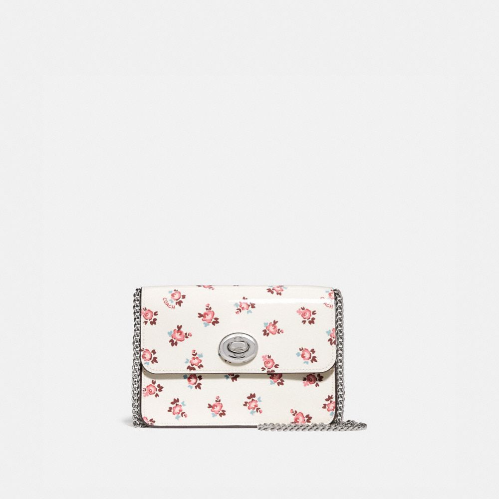 BOWERY CROSSBODY WITH FLORAL BLOOM PRINT - 28184 - CHALK/SILVER