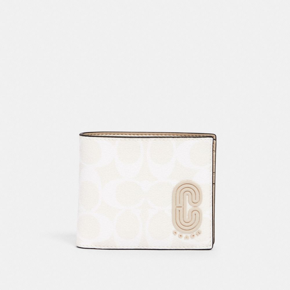 3-IN-1 WALLET IN SIGNATURE CANVAS WITH COACH PATCH - 2838 - QB/CHALK STEAM