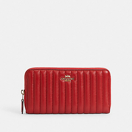 COACH 2855 ACCORDION ZIP WALLET WITH QUILTING IM/1941 RED