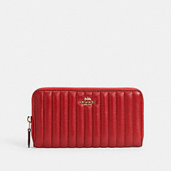 COACH 2855 - ACCORDION ZIP WALLET WITH QUILTING IM/1941 RED