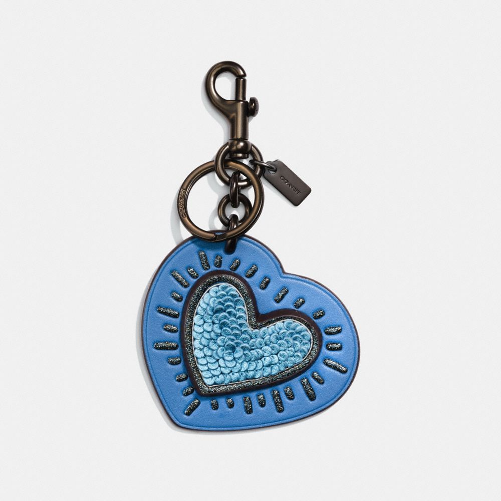 COACH 28588 Coach X Keith Haring Bag Charm SKY BLUE/BLACK