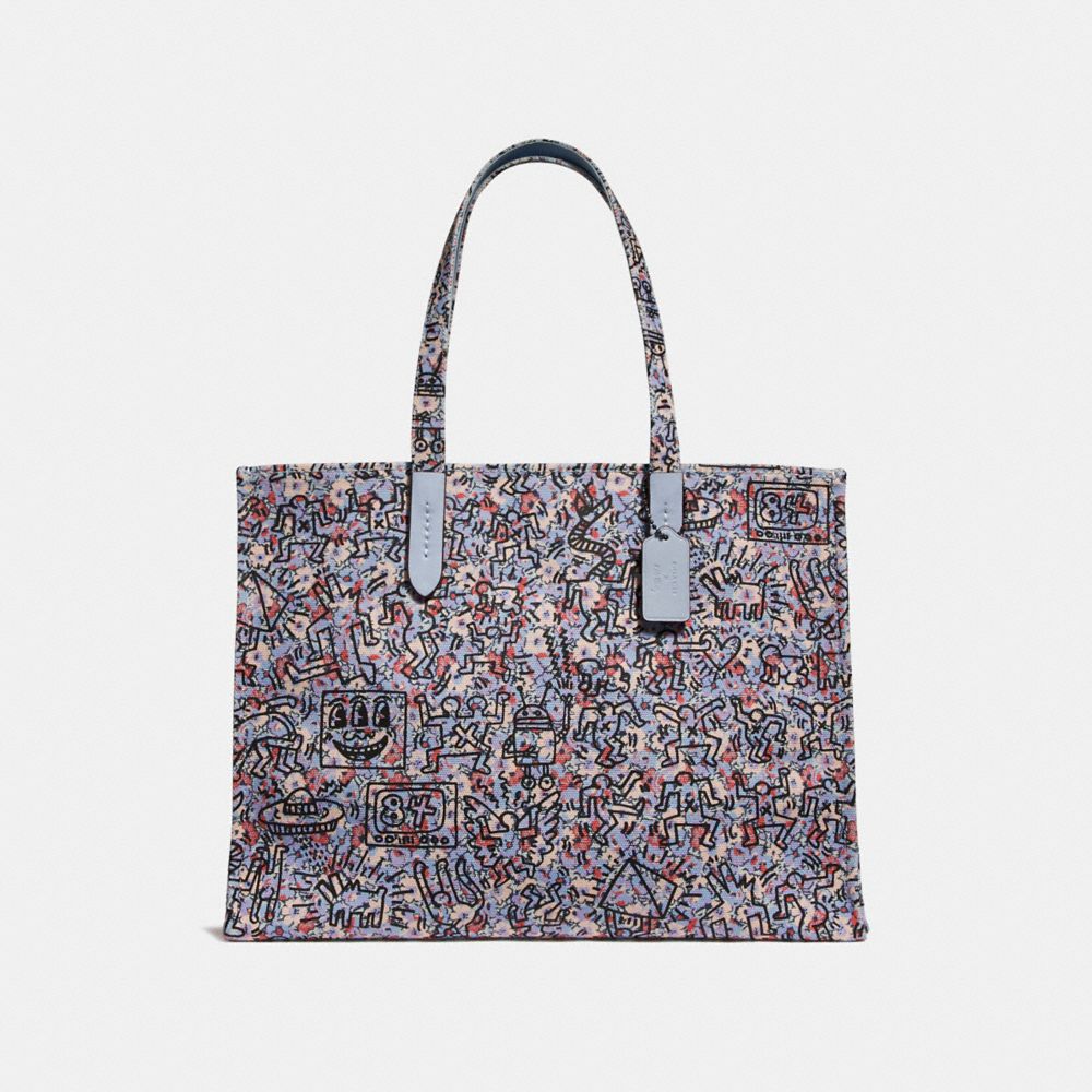 COACH 28656 COACH X KEITH HARING TOTE 42 BP/SKY BLUE