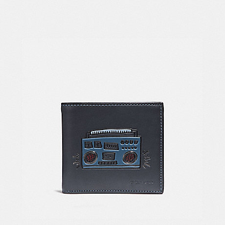 COACH 28720 COACH X KEITH HARING DOUBLE BILLFOLD WALLET MIDNIGHT BOOMBOX