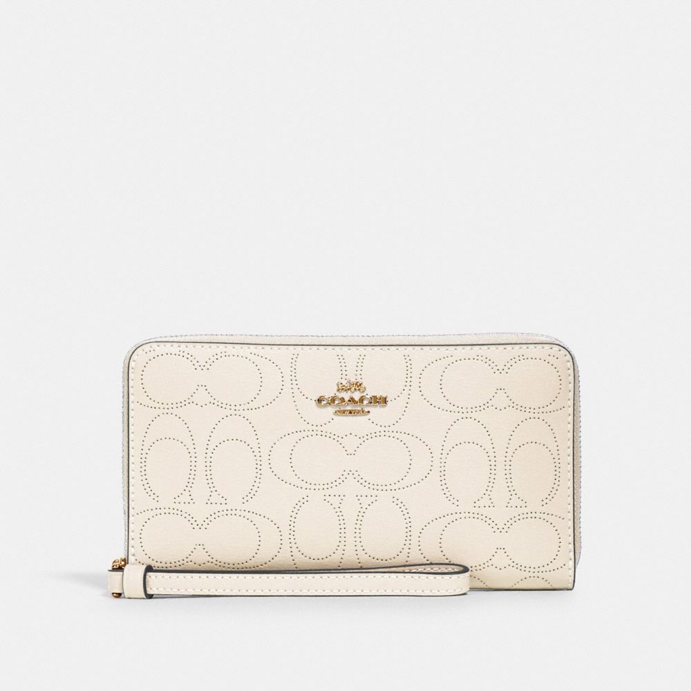 COACH 2876 LARGE PHONE WALLET IN SIGNATURE LEATHER IM/CHALK