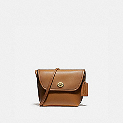 COACH 2905 Turnlock Pouch B4/LIGHT SADDLE