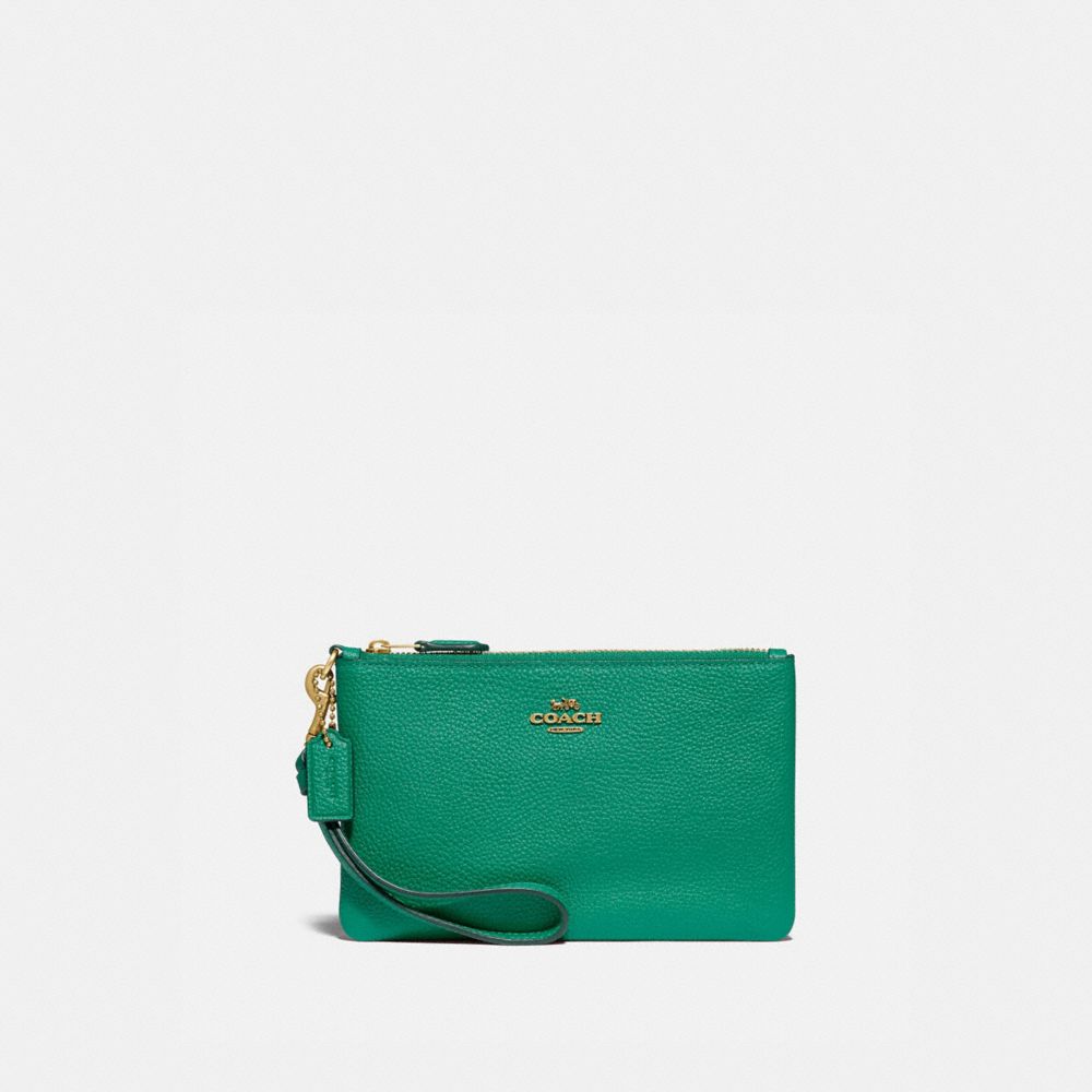 COACH 2910 - Small Wristlet BRASS/GREEN