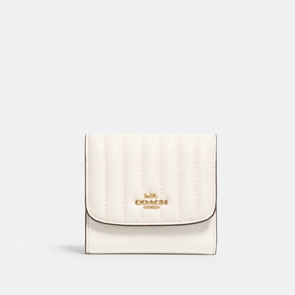 COACH 2919 SMALL WALLET WITH LINEAR QUILTING IM/CHALK