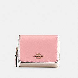 COACH 2923 - SMALL TRIFOLD WALLET IN COLORBLOCK IM/TAUPE MULTI