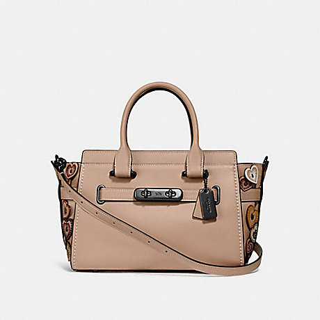 COACH COACH SWAGGER 27 WITH HEARTS - DK/BEECHWOOD MULTI - 29328