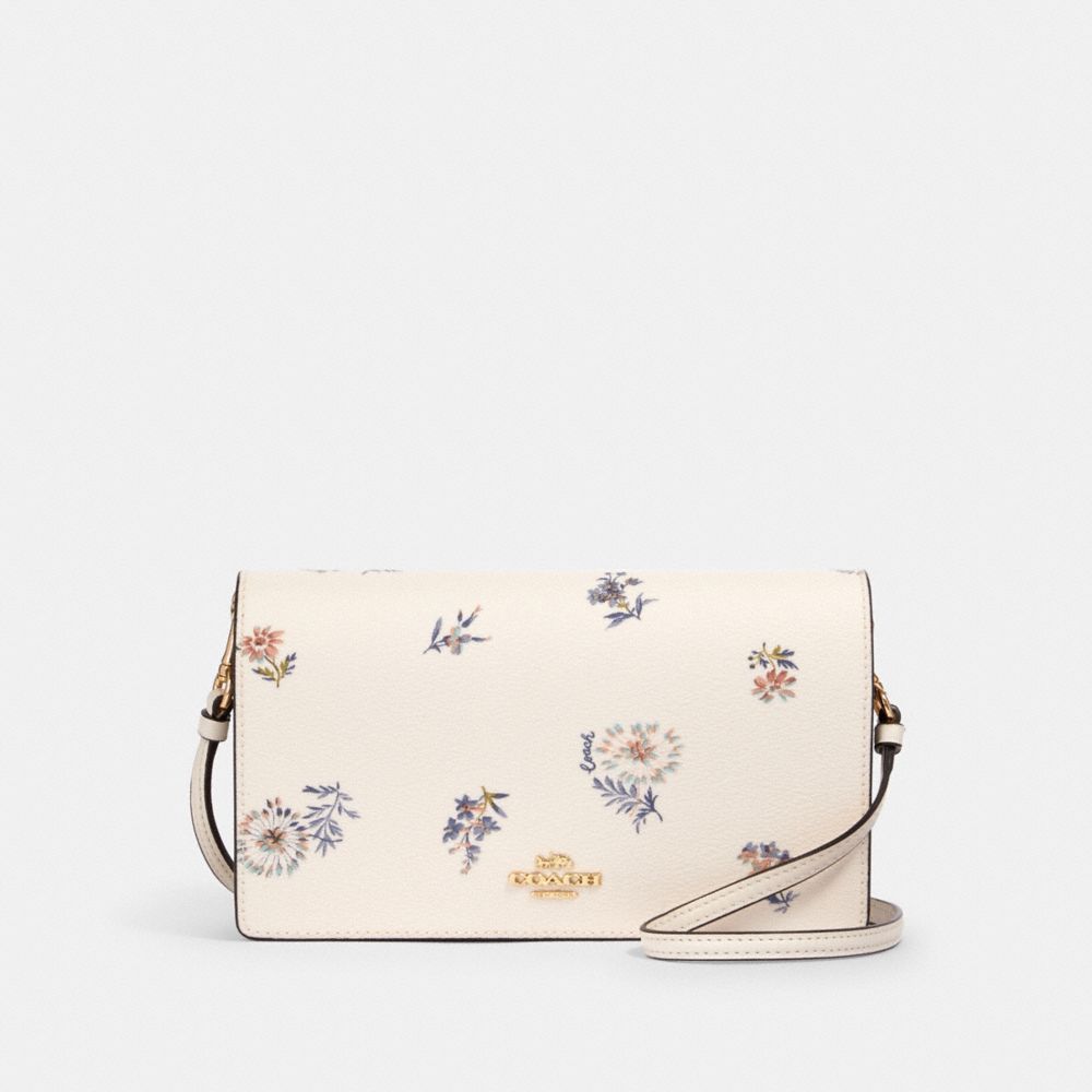 ANNA FOLDOVER CROSSBODY CLUTCH WITH DANDELION FLORAL PRINT - 2937 - IM/CHALK/ BLUE MULTI