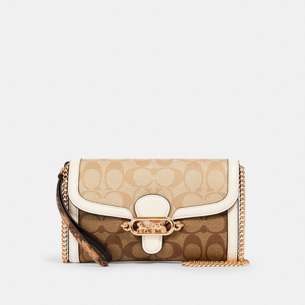 coach jade chain crossbody in signature canvas