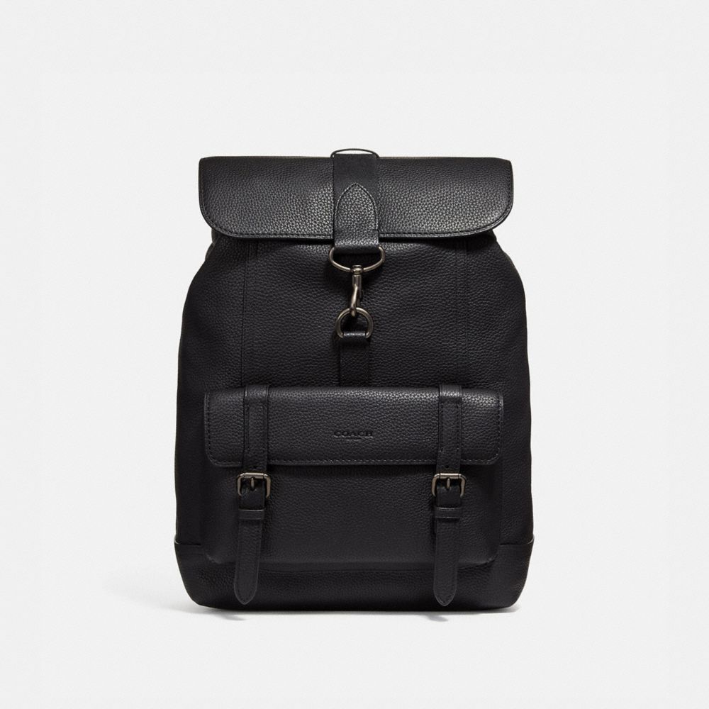 BLEECKER BACKPACK - BLACK/BLACK COPPER FINISH - COACH 29523