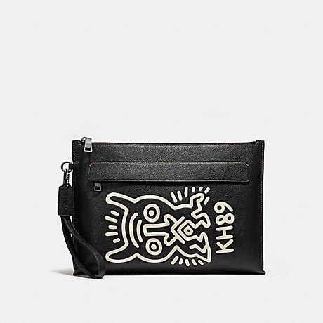 COACH 29563 COACH X KEITH HARING POUCH MONSTER-BLACK