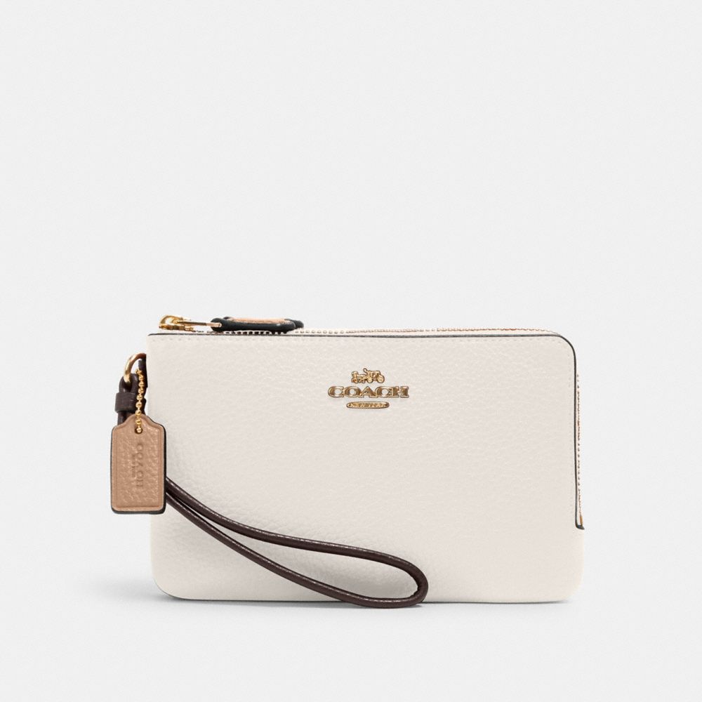 COACH 2959 - DOUBLE CORNER ZIP WRISTLET IN COLORBLOCK IM/CHALK MULTI