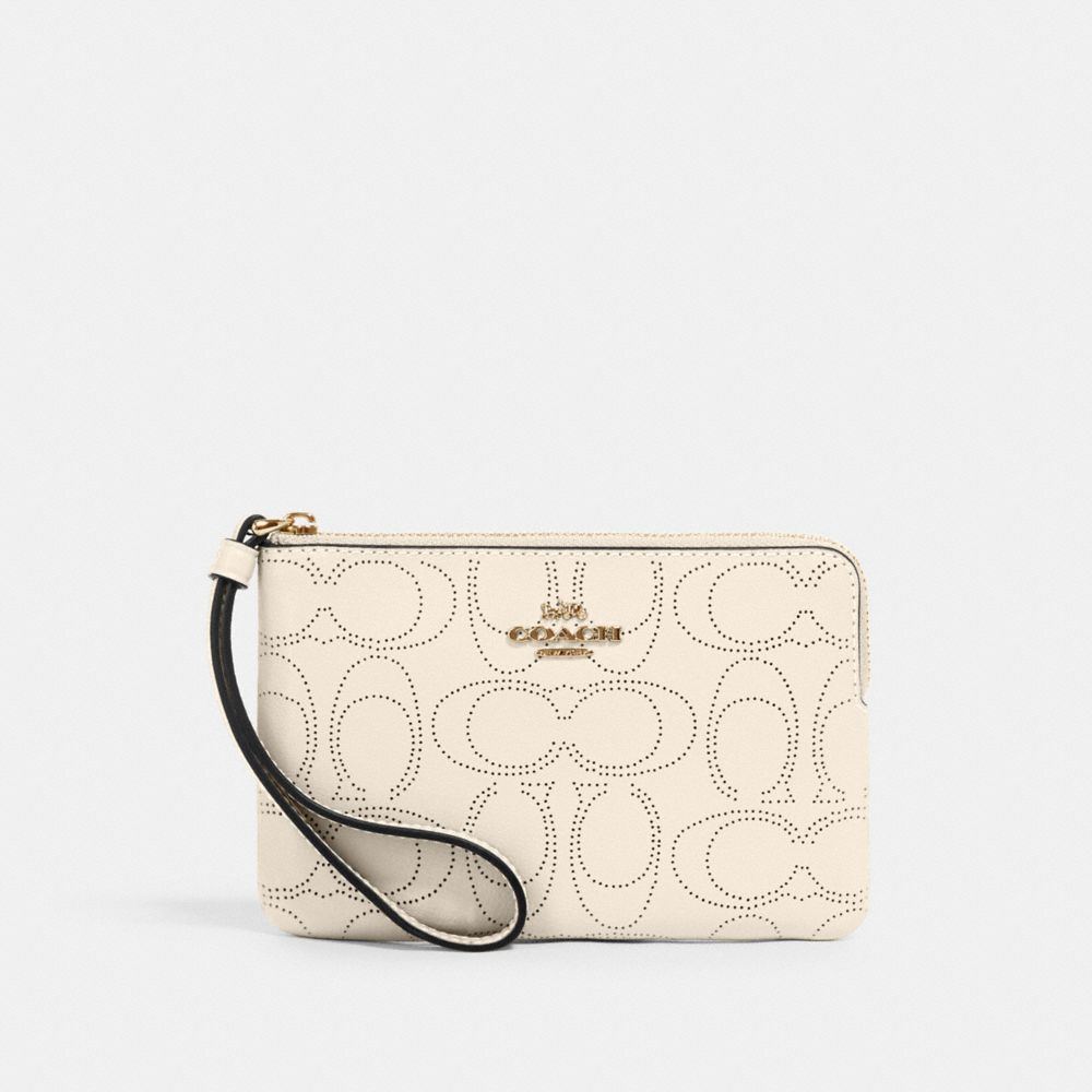 COACH® Outlet  Corner Zip Wristlet In Signature Leather