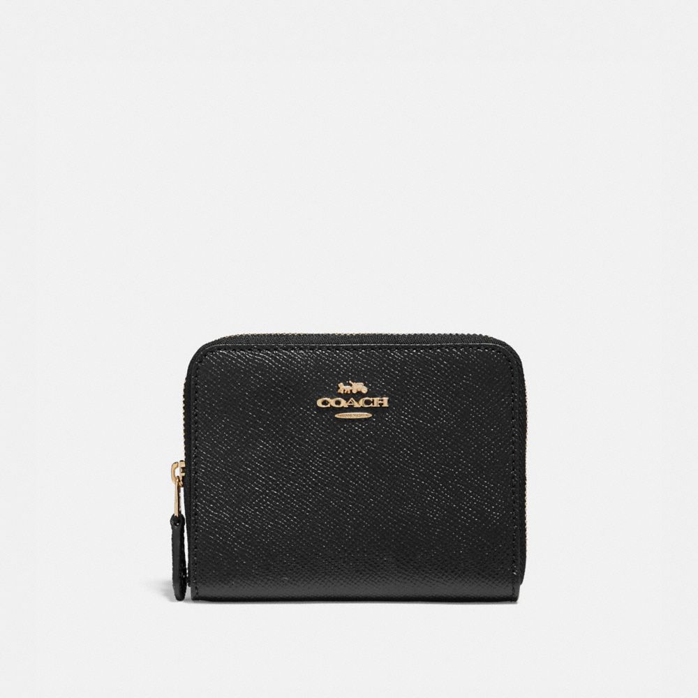 coach leather zip around wallet