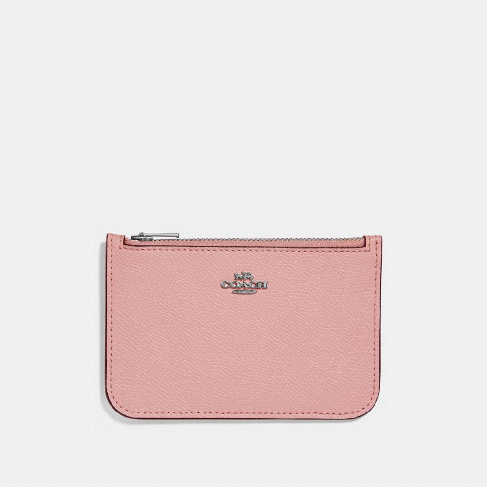 COACH 29687 - ZIP CARD CASE IN COLORBLOCK SV/LIGHT BLUSH MULTI