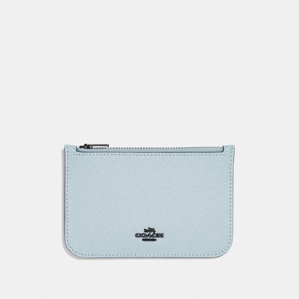 COACH 29688 ZIP CARD CASE SKY /DARK GUNMETAL