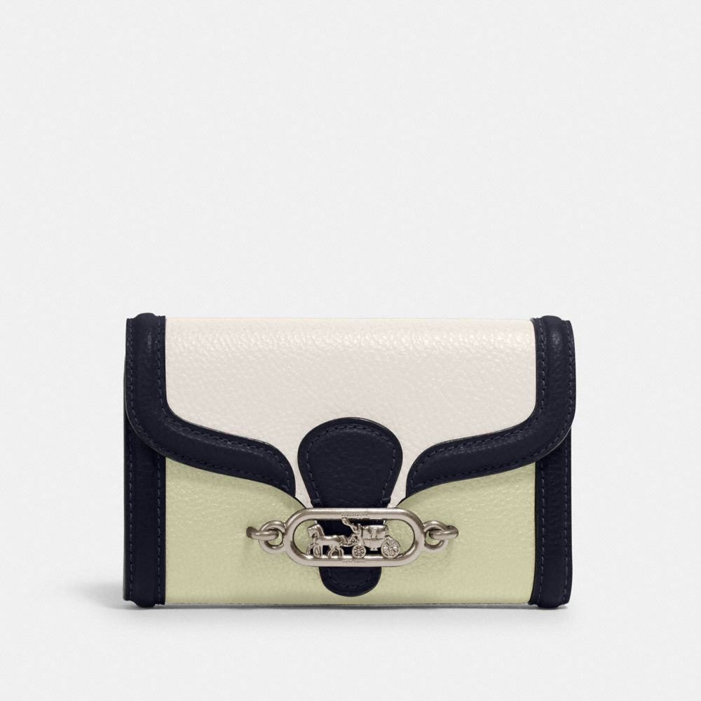 COACH 2988 JADE MEDIUM ENVELOPE WALLET IN COLORBLOCK SV/CHALK-PALE-GREEN-MULTI