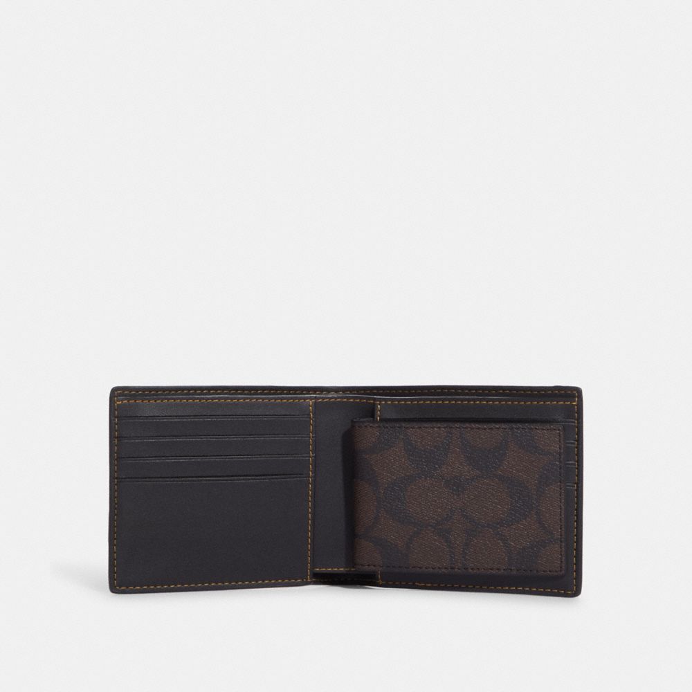 3-IN-1 WALLET IN SIGNATURE CANVAS WITH VARSITY STRIPE
